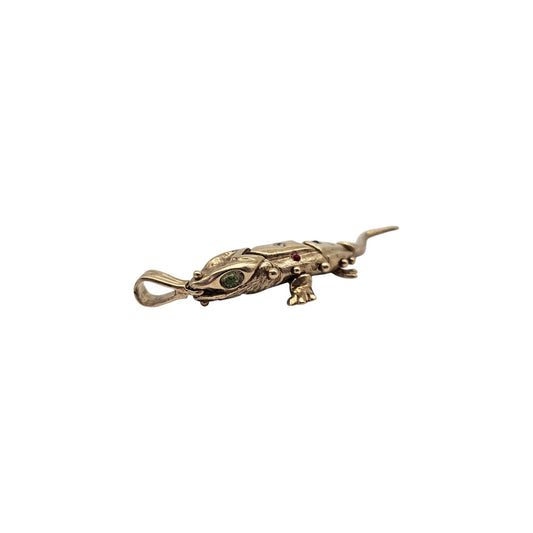 9ct gold Articulated Lizard Pendant