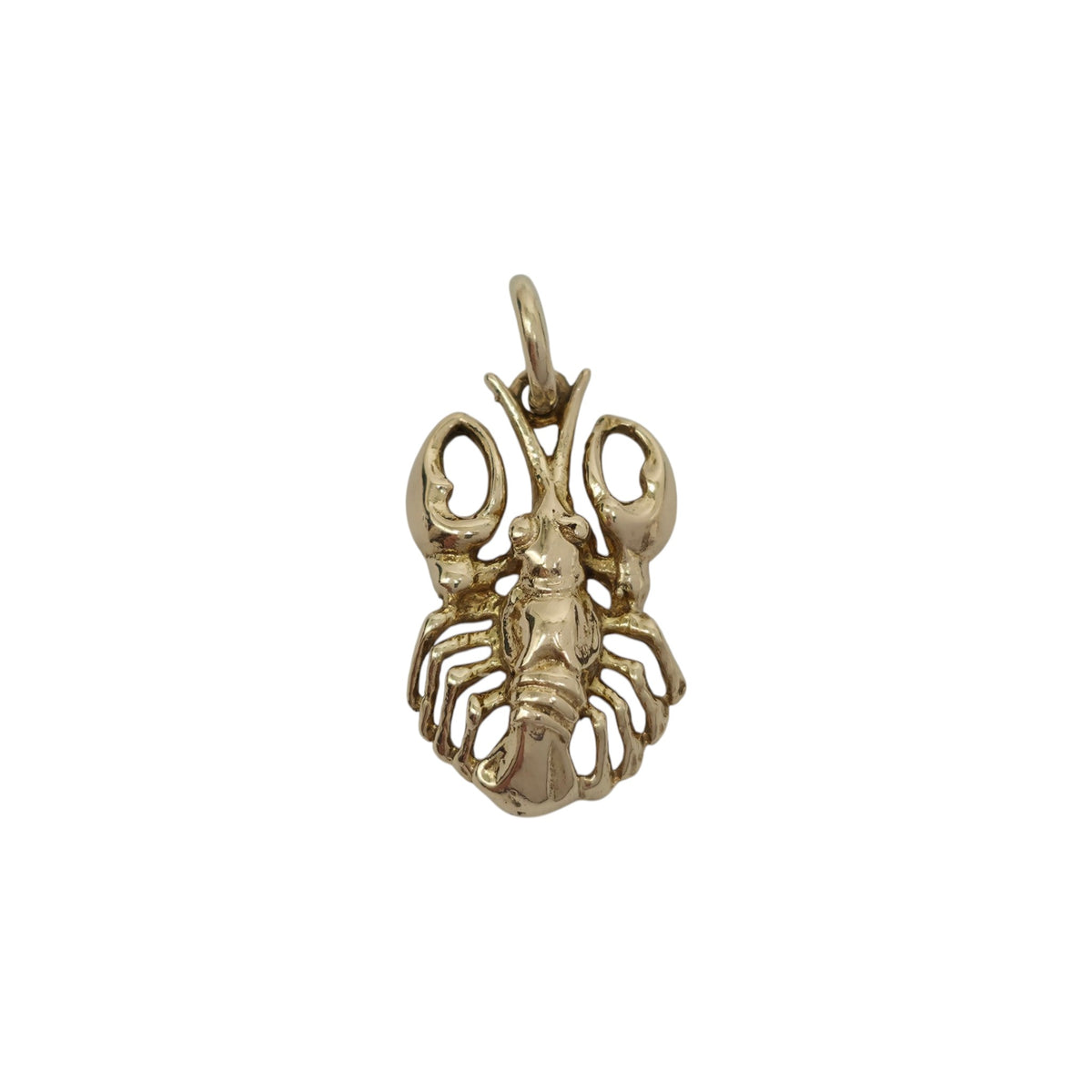 Heavy 9ct 375 Yellow Gold Lobster Pendant 1972 L 2.2 cm 5.2 g.