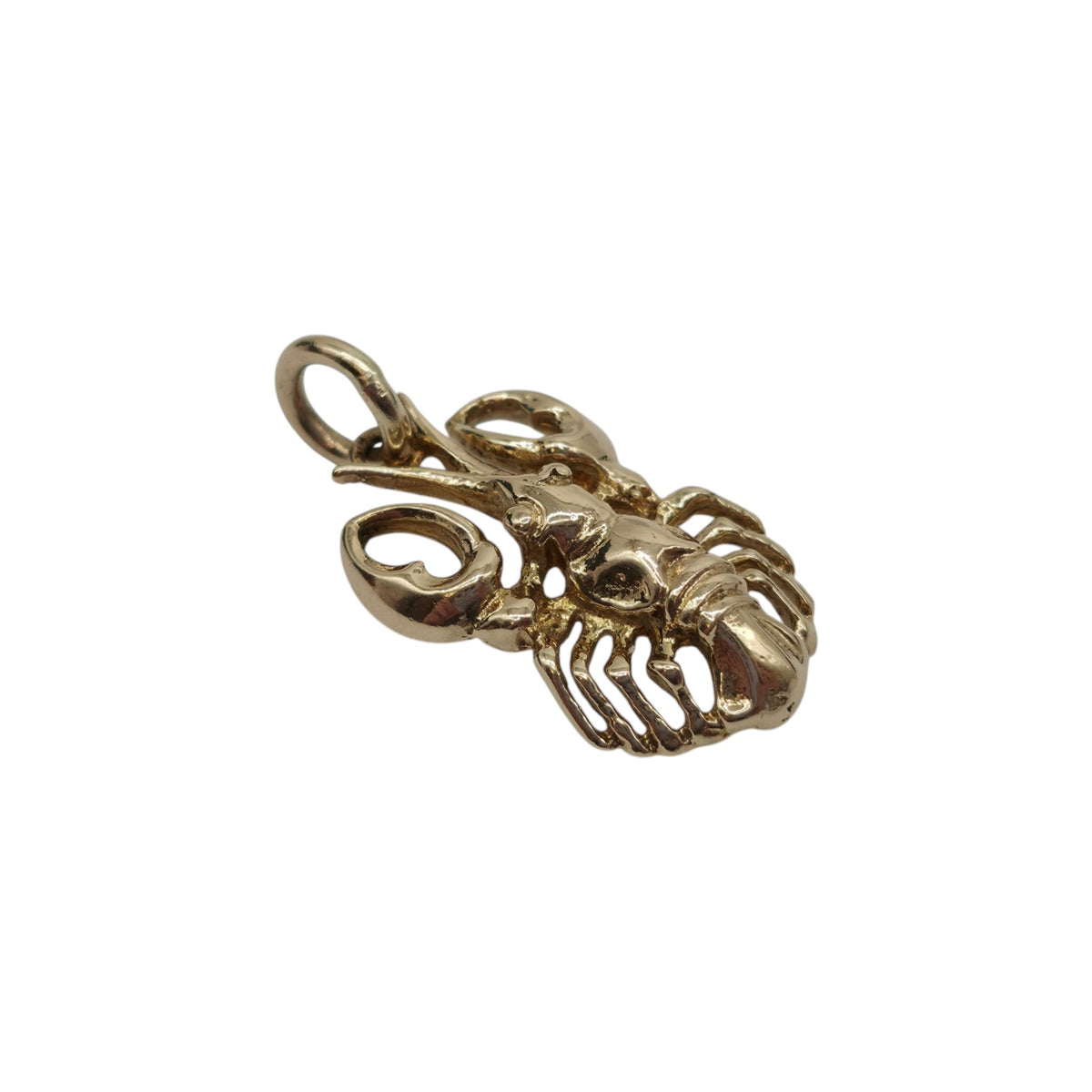 Heavy 9ct 375 Yellow Gold Lobster Pendant 1972 L 2.2 cm 5.2 g.