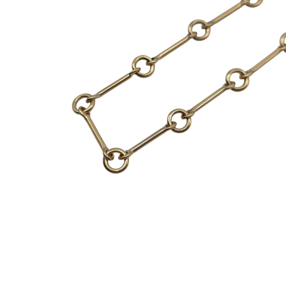 Antique 9ct Yellow Gold Long & Short Links Bracelet c.1920's L 18.2 cm 3.6 g.