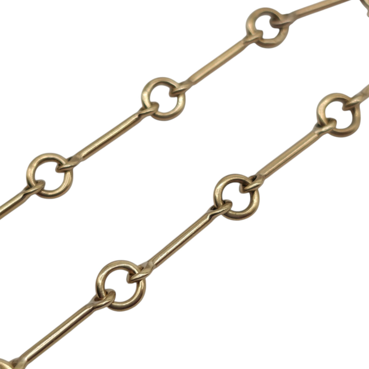 Antique 9ct Yellow Gold Long & Short Links Bracelet c.1920's L 18.2 cm 3.6 g.