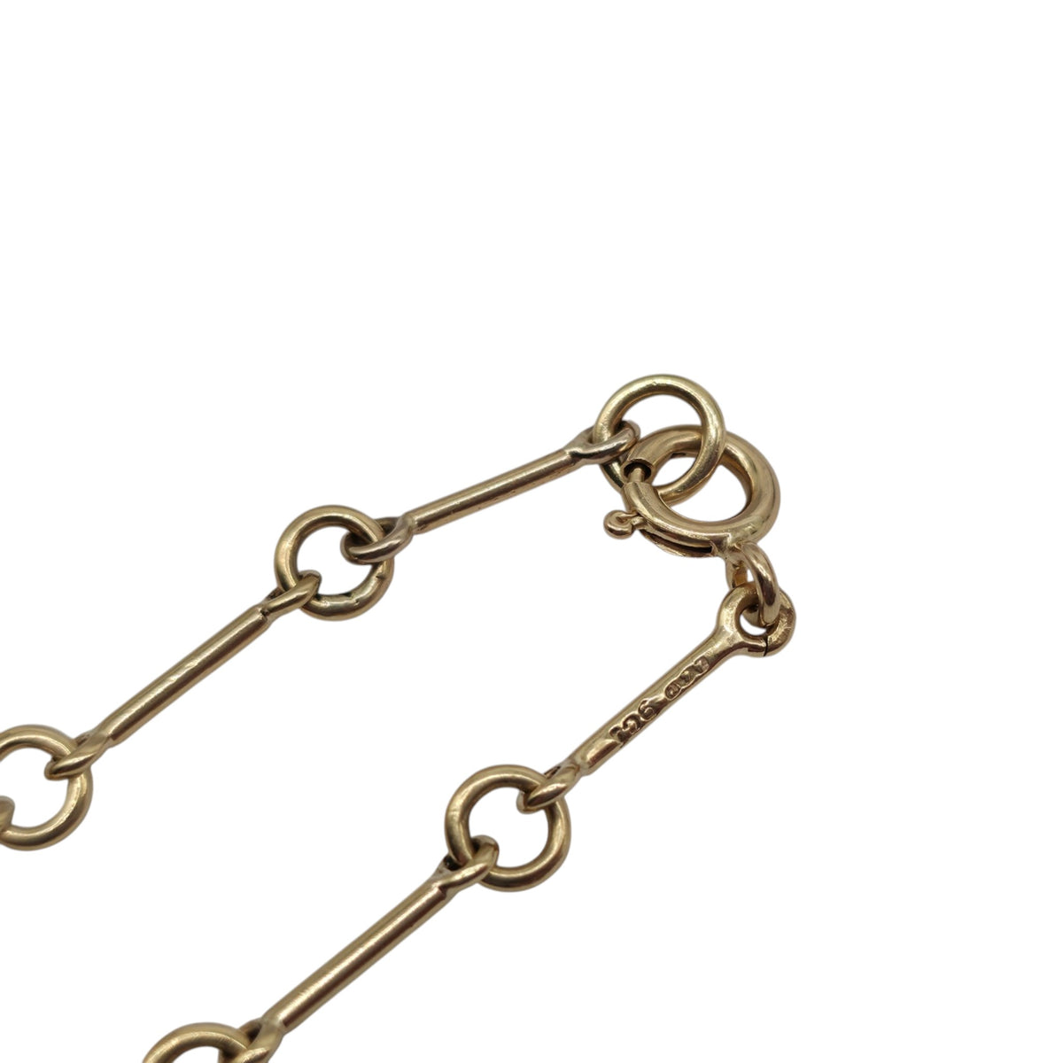 Antique 9ct Yellow Gold Long & Short Links Bracelet c.1920's L 18.2 cm 3.6 g.