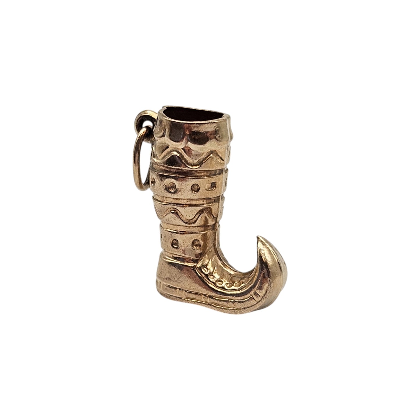 9ct 375 Yellow Gold Magic Boot Charm 1970 L 1.7 cm 1.2 g.