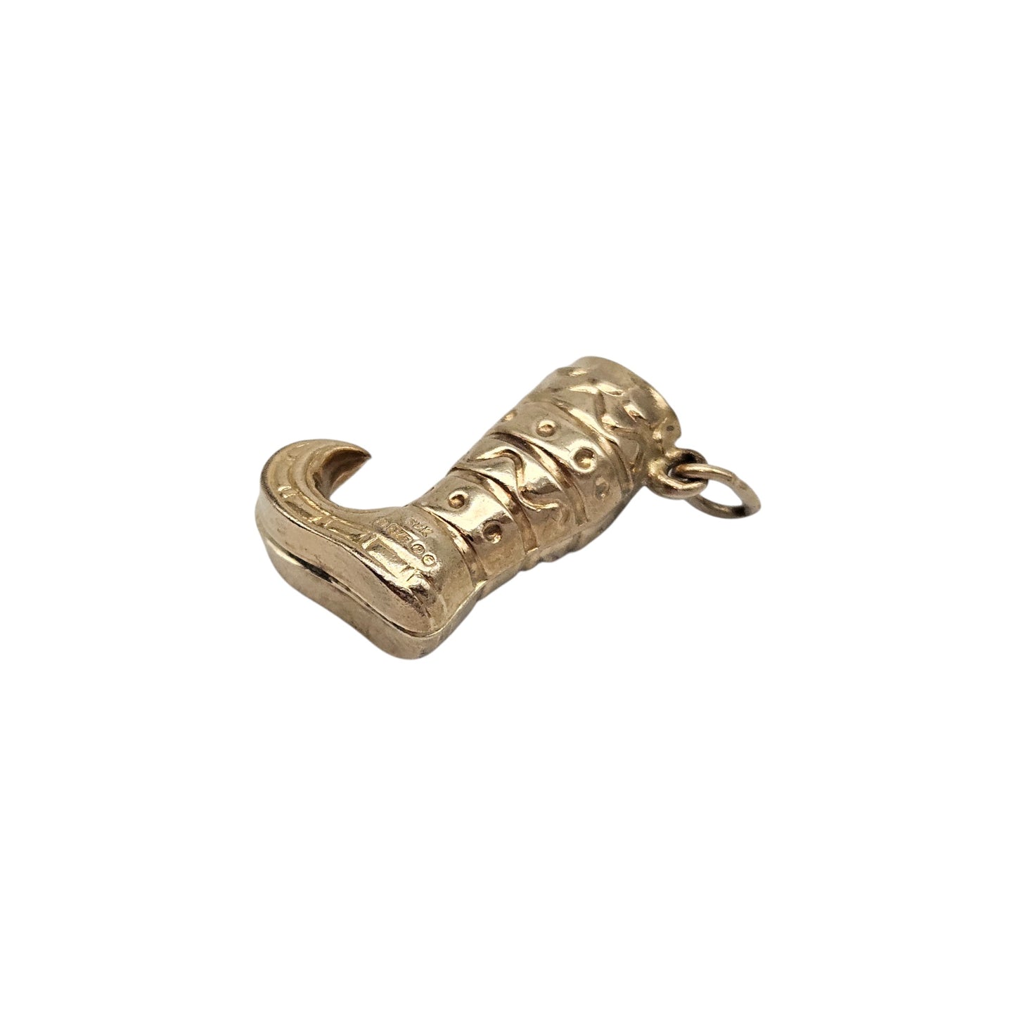 9ct 375 Yellow Gold Magic Boot Charm 1970 L 1.7 cm 1.2 g.