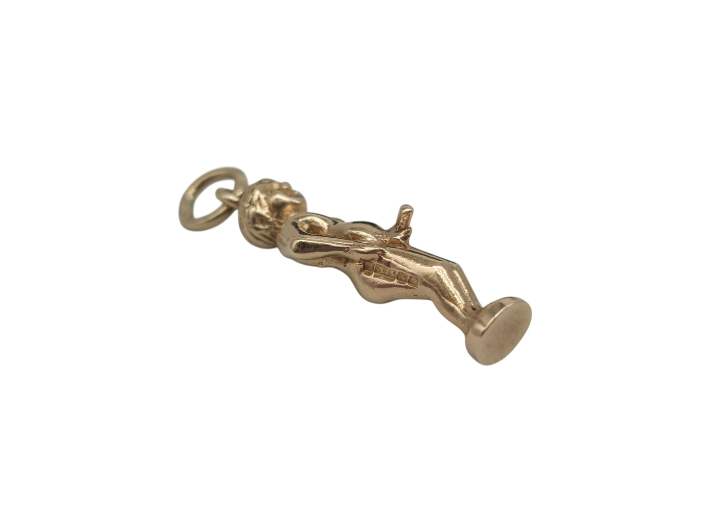 9ct 375 Yellow Gold Manneken Pis Charm 1963 L 2.0 cm 2.5 g.