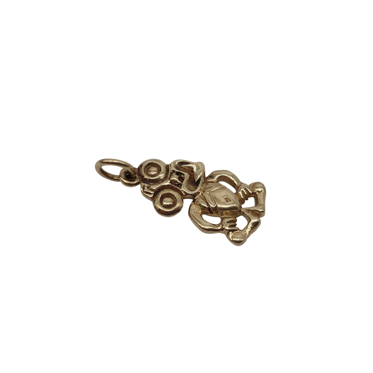 9ct Yellow Gold Maori Hei Tiki Charm L 1.6 cm 1.2 g.