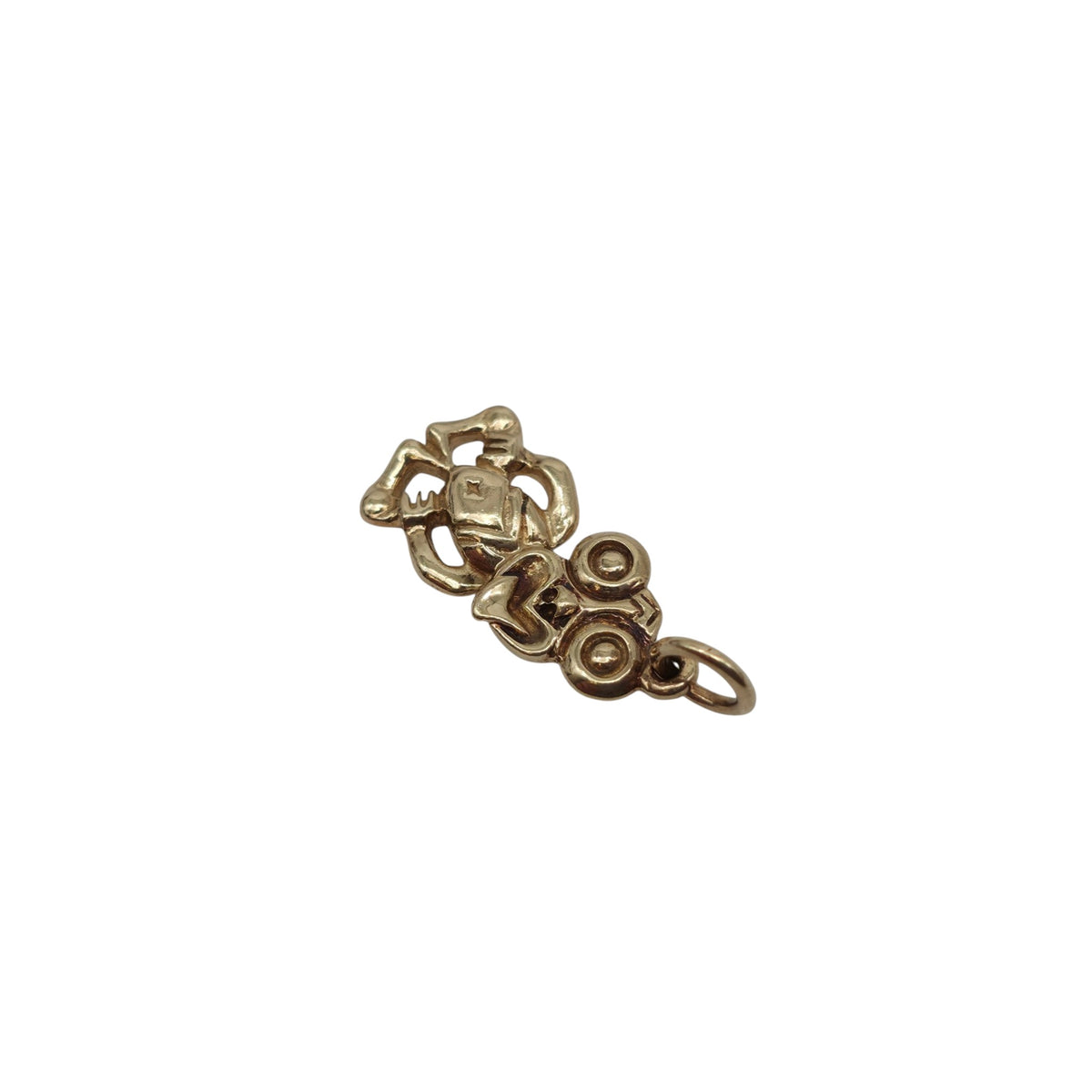 9ct Yellow Gold Maori Hei Tiki Charm L 1.6 cm 1.2 g.