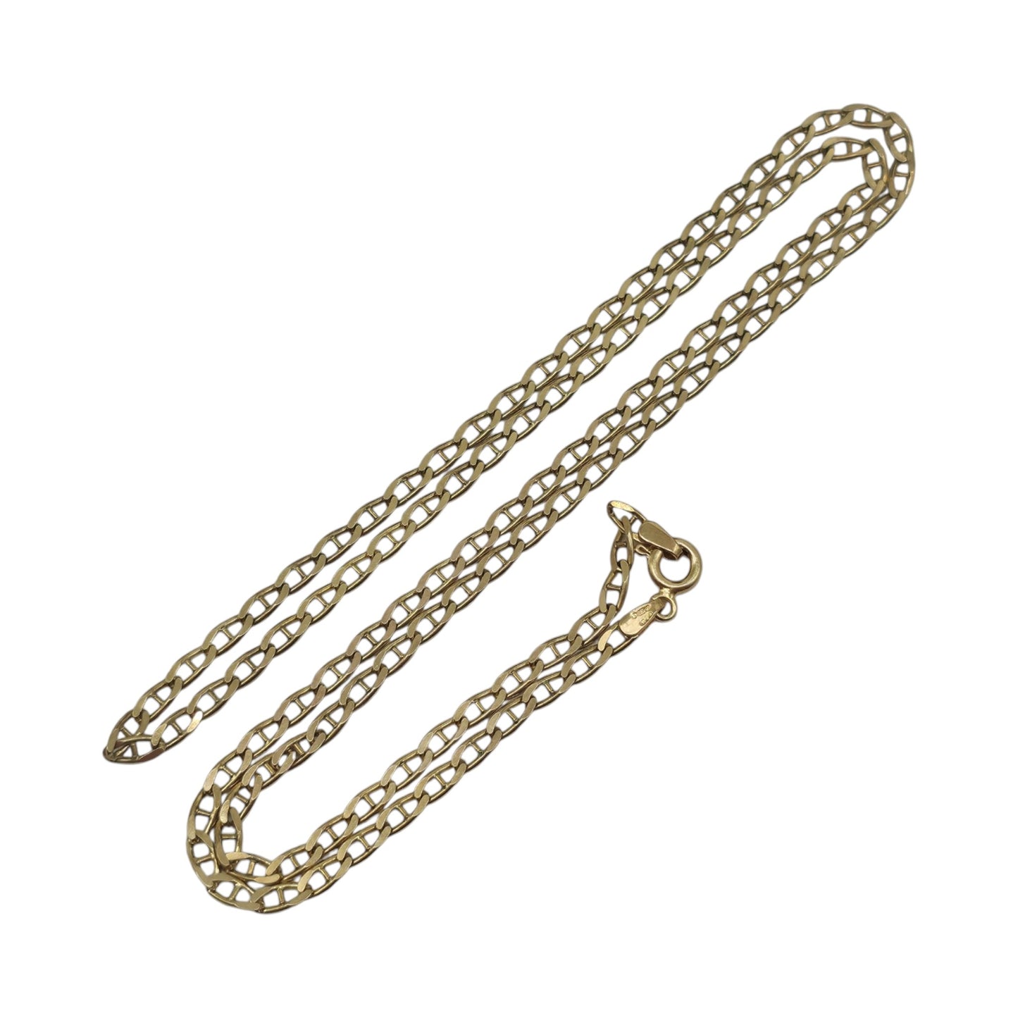 9ct 375 Yellow Gold Mariner Anchor Chain 1984 L 60.6 cm 8.8 g.