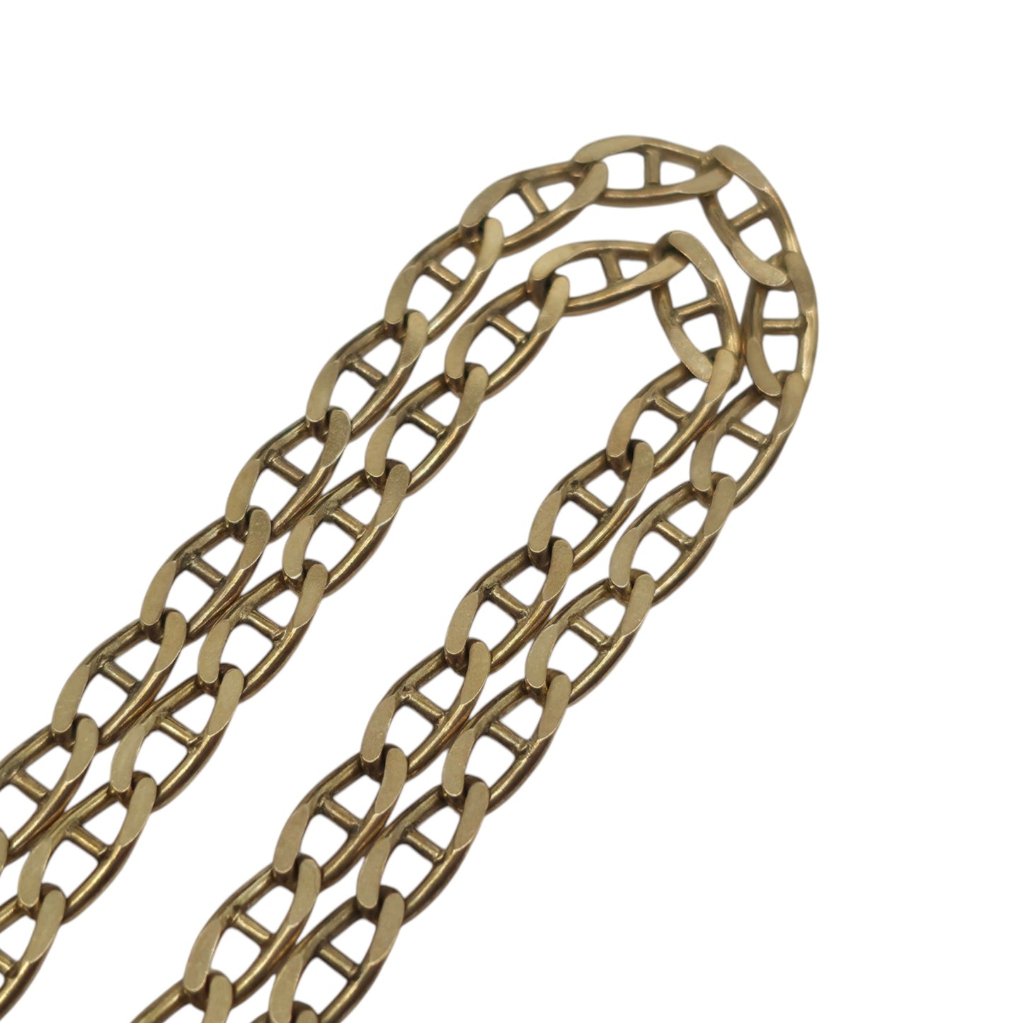 9ct 375 Yellow Gold Mariner Anchor Chain 1984 L 60.6 cm 8.8 g.