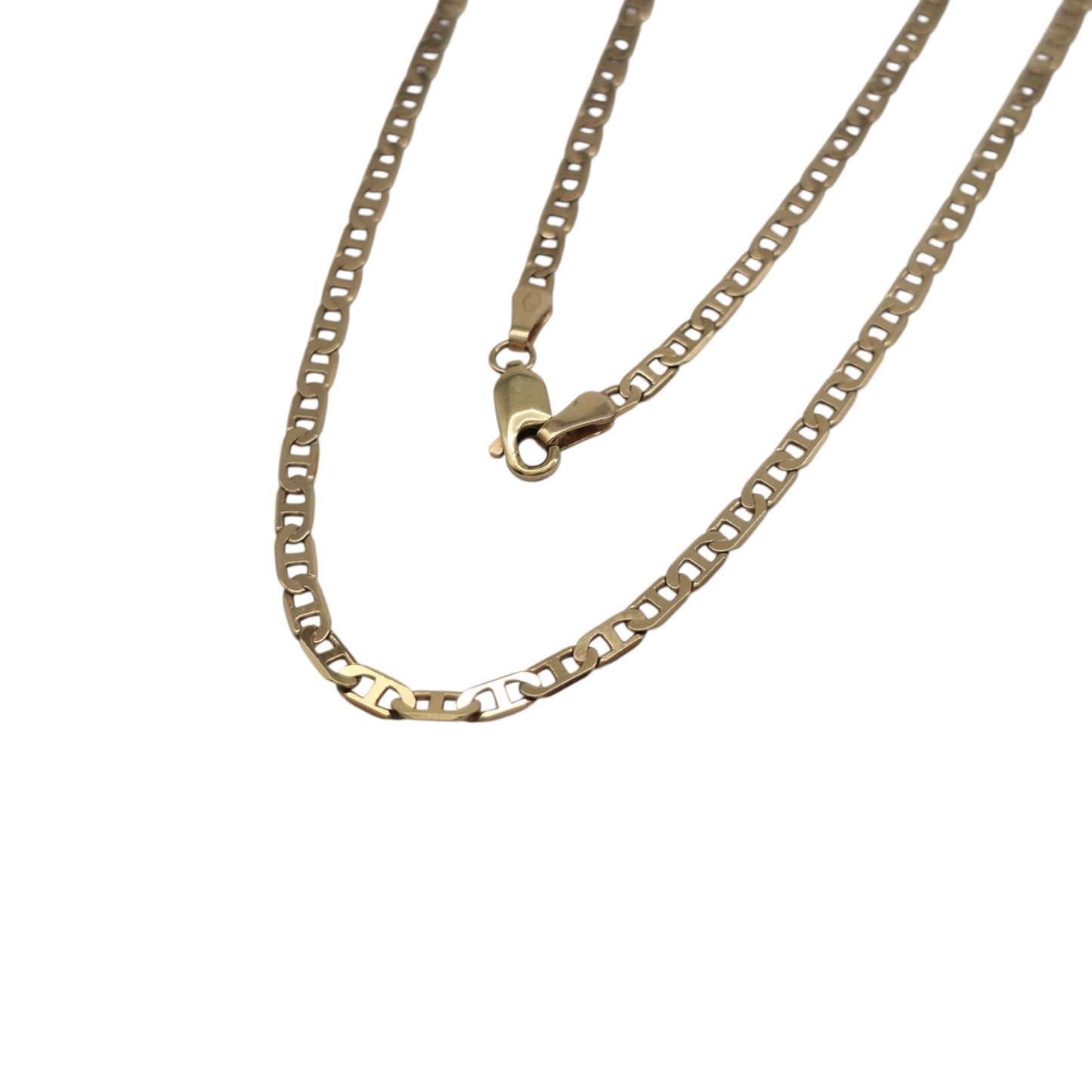 9ct 375 Yellow Gold Mariner Anchor Link Chain L 45.8 cm 6.0 g.