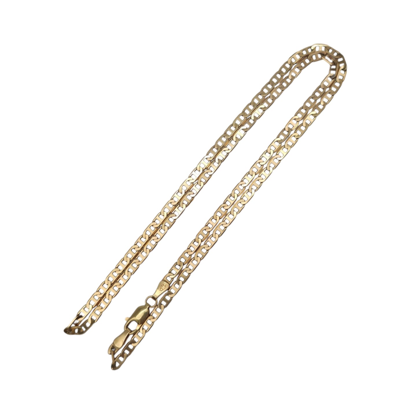 9ct 375 Yellow Gold Mariner Anchor Link Chain L 45.8 cm 6.0 g.