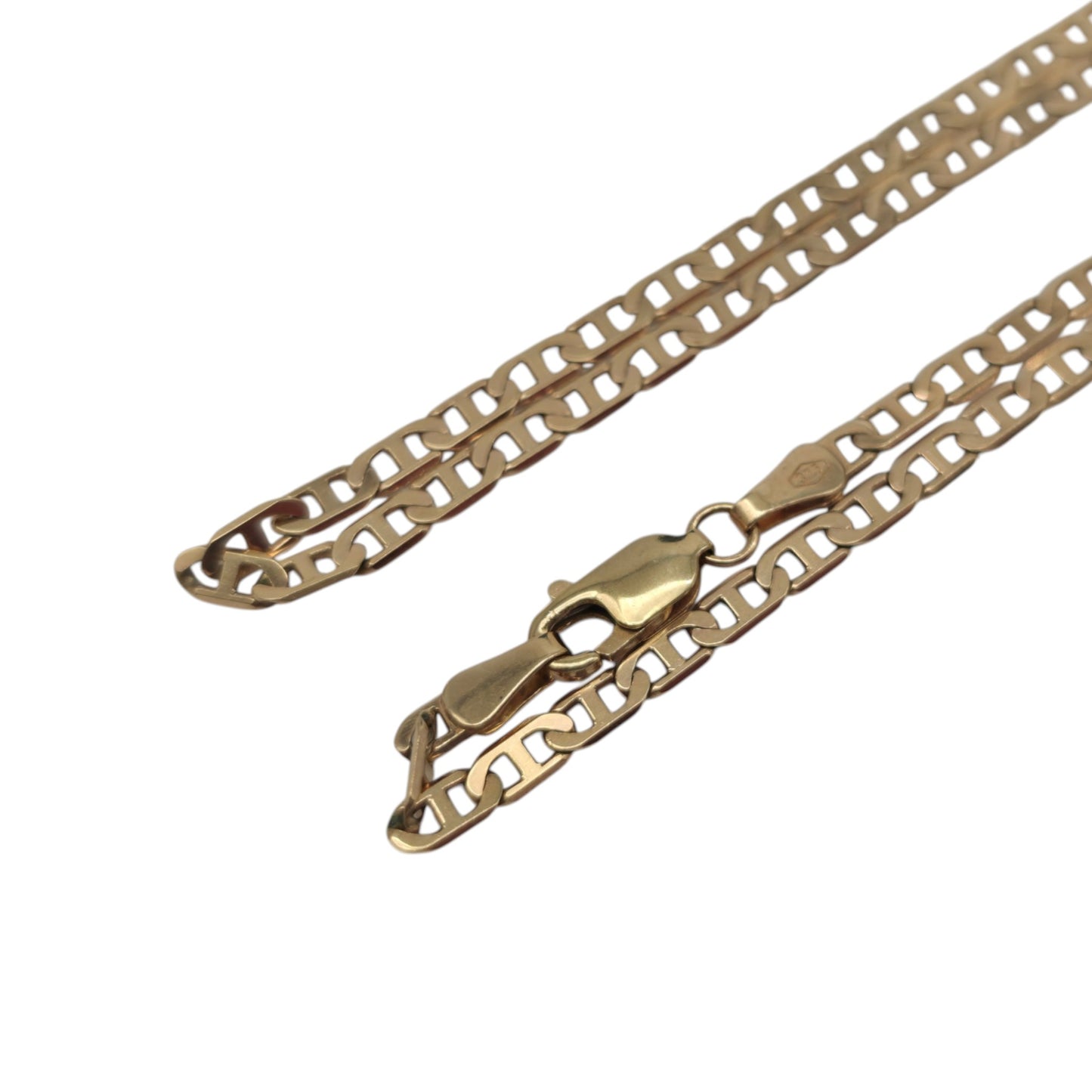 9ct 375 Yellow Gold Mariner Anchor Link Chain L 45.8 cm 6.0 g.