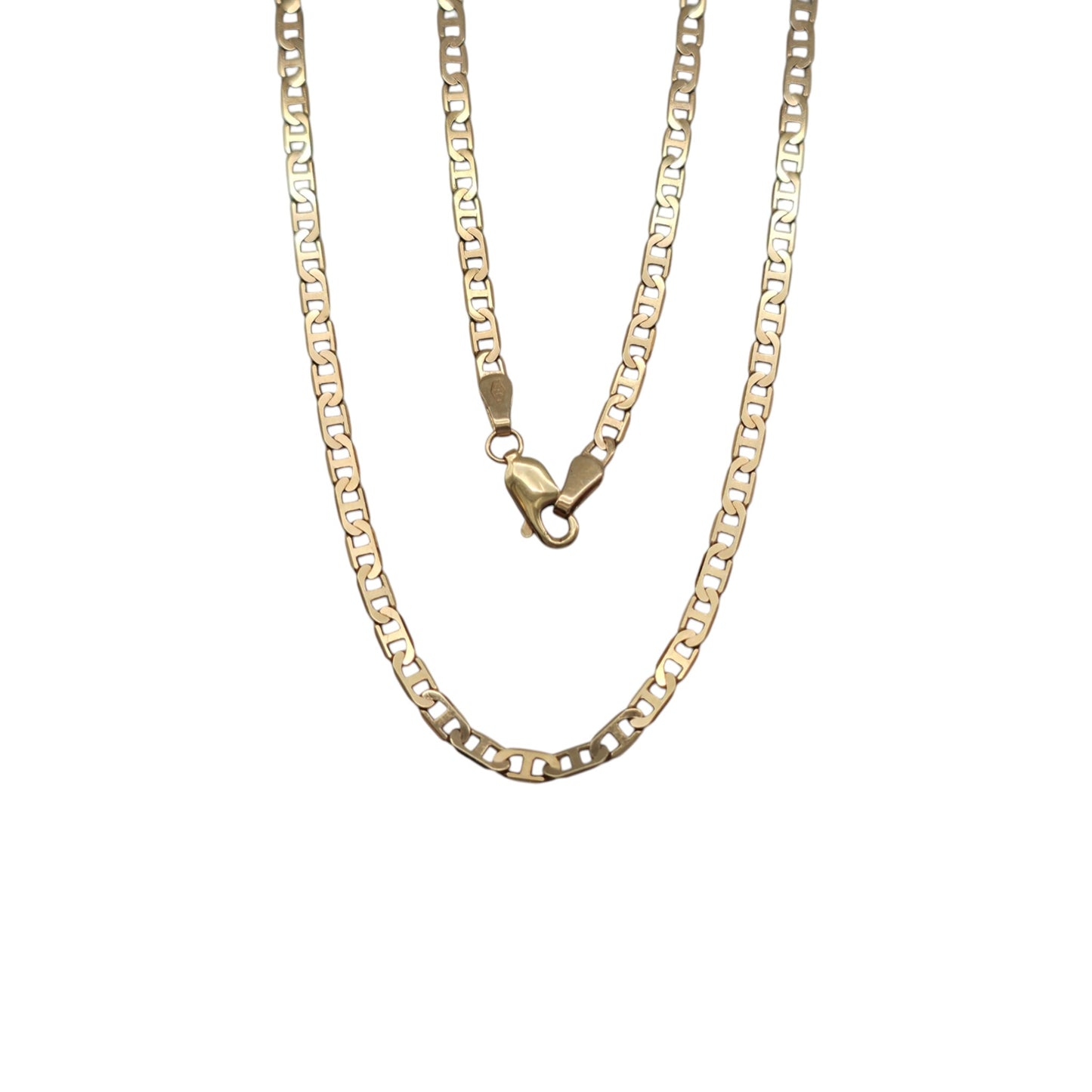 9ct 375 Yellow Gold Mariner Anchor Link Chain L 45.8 cm 6.0 g.