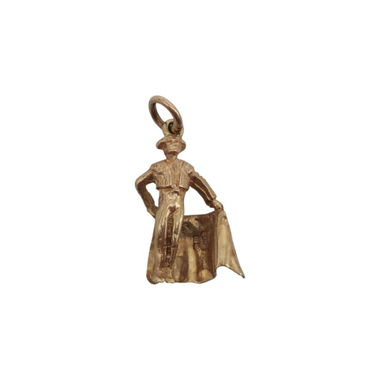 9ct 375 Yellow Gold Matador Charm 1962 L 1.9 cm 2.6 g.