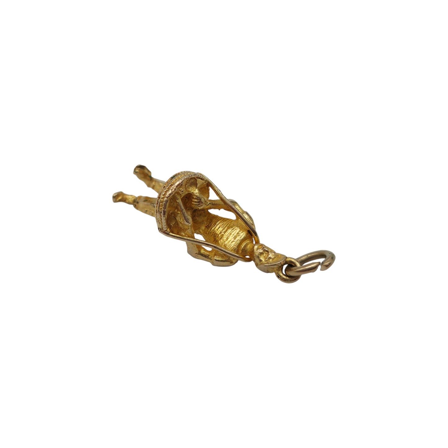 9ct 375 Yellow Gold Peddler Charm 1962 L 2.0 cm 2.2 g.