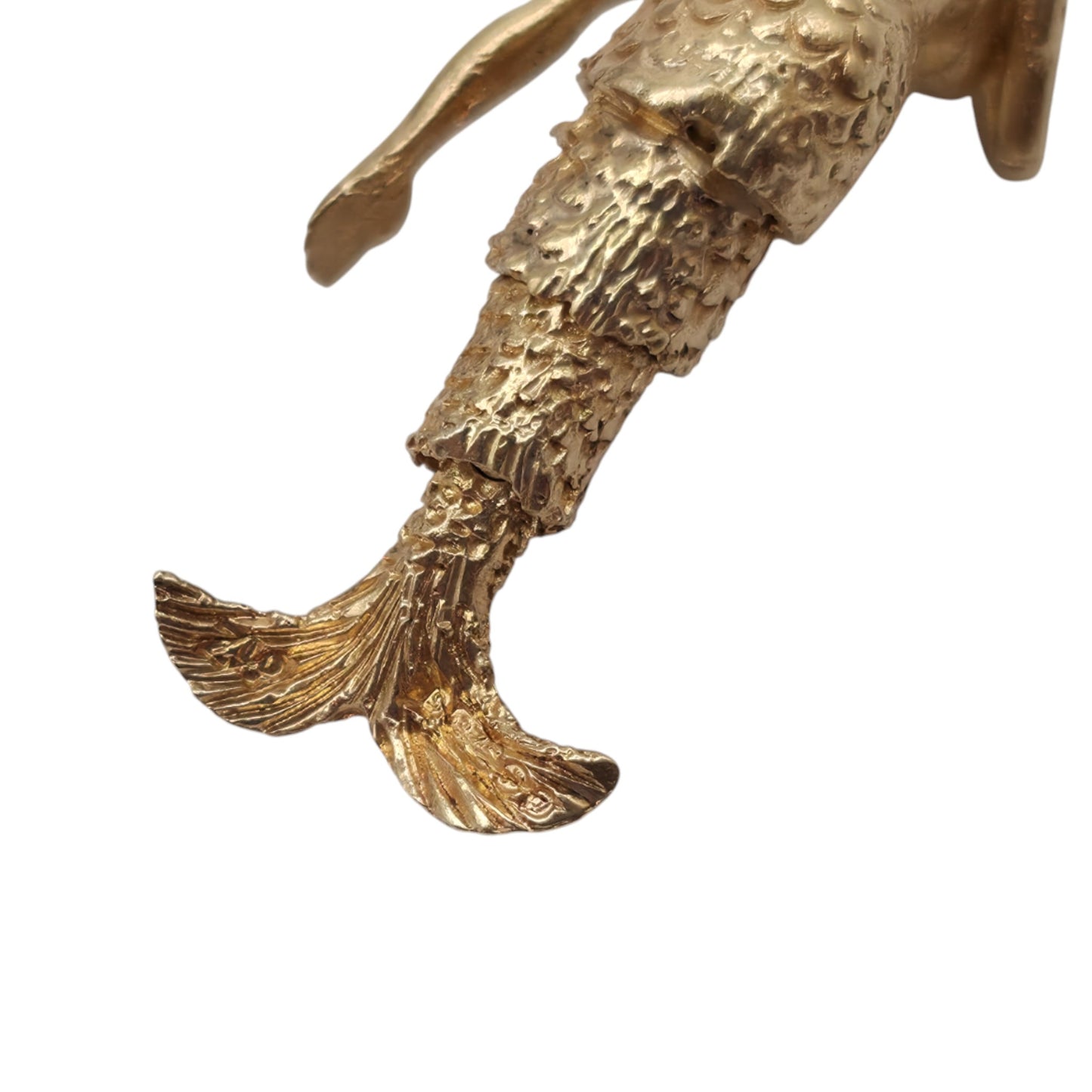 9ct 375 Yellow Gold Articulated Mermaid Charm c.1970 L 2.7 cm 4.0 g.