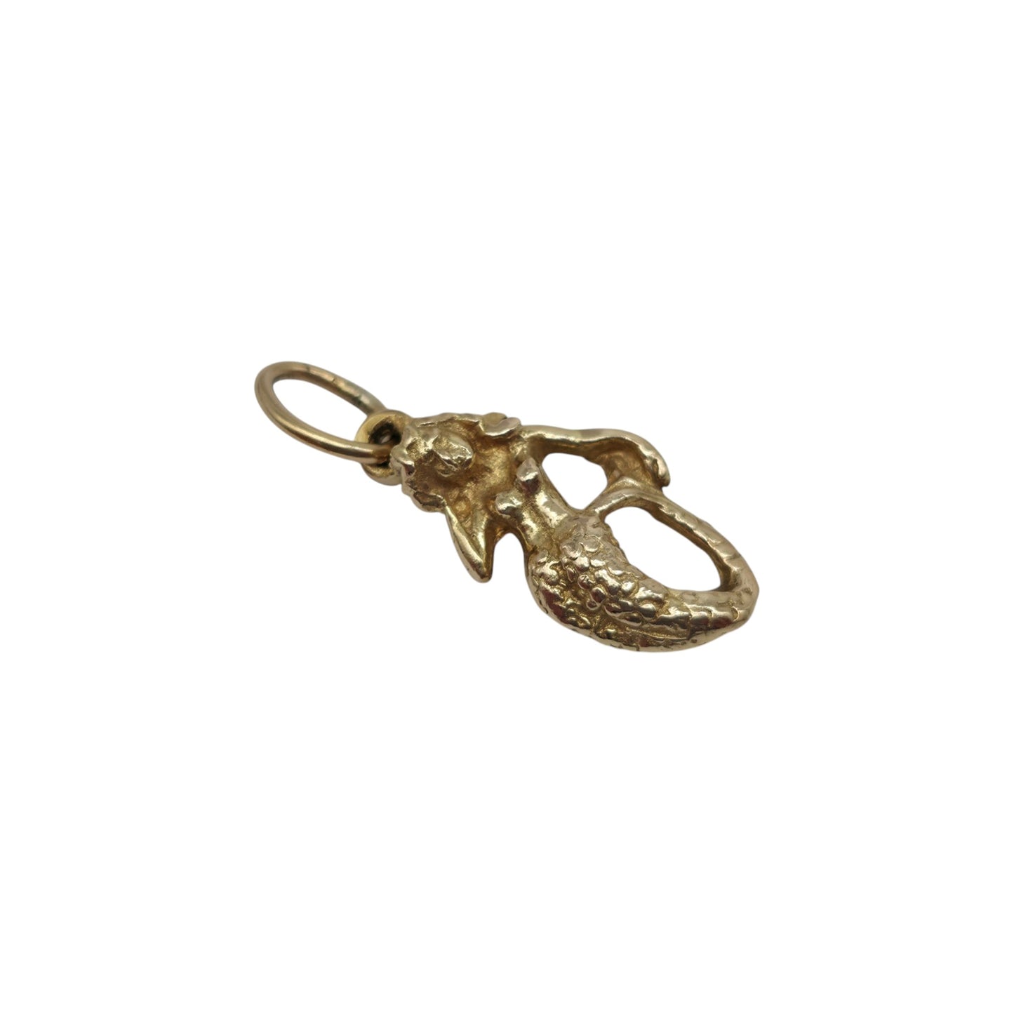 9ct 375 Yellow Gold Mermaid Charm 1965 L 1.6 cm 1.8 g.