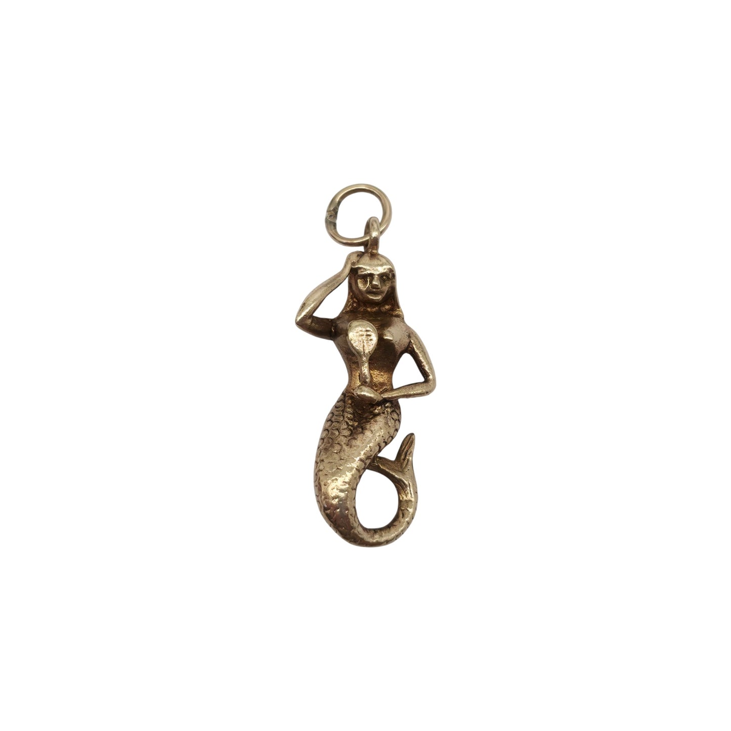 9ct 375 Yellow Gold Mermaid Charm 1962 L 2.3 cm 3.6 g.