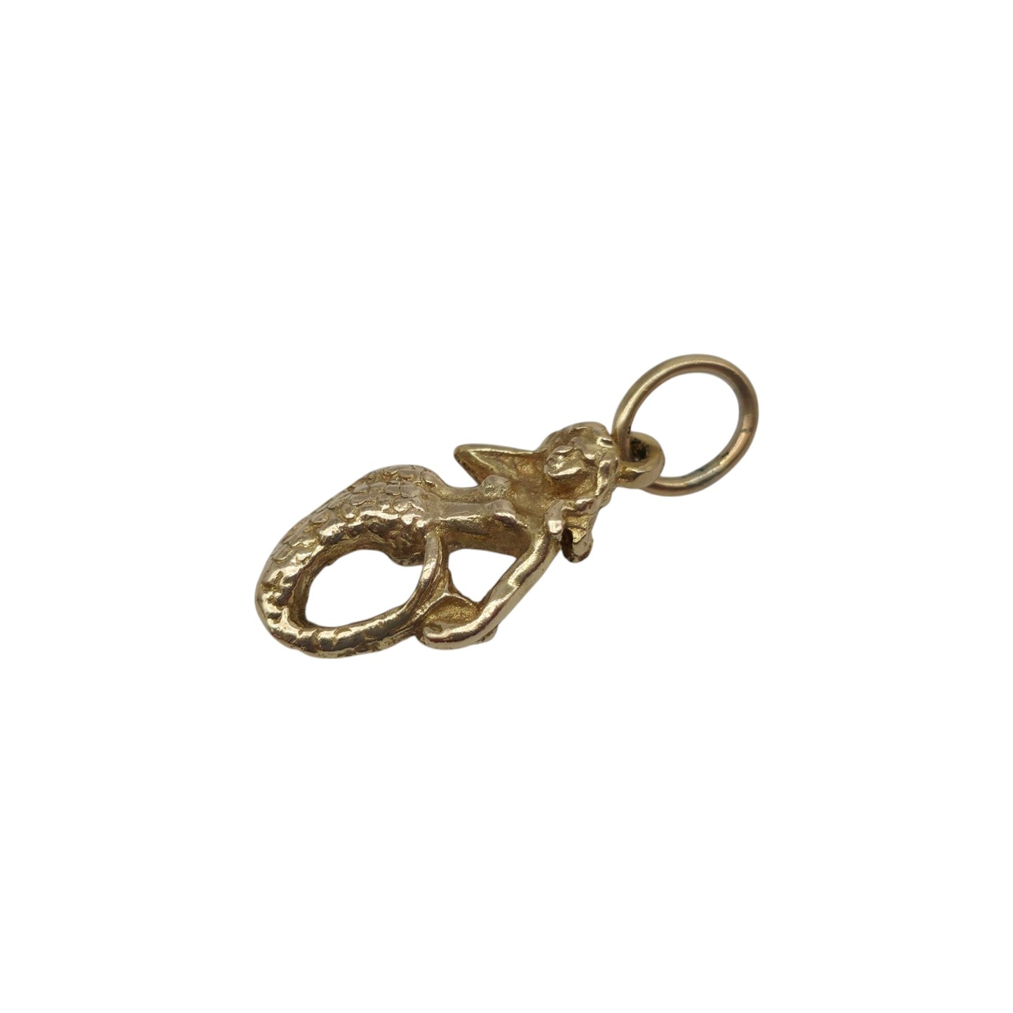 9ct 375 Yellow Gold Mermaid Charm 1965 L 1.6 cm 1.8 g.