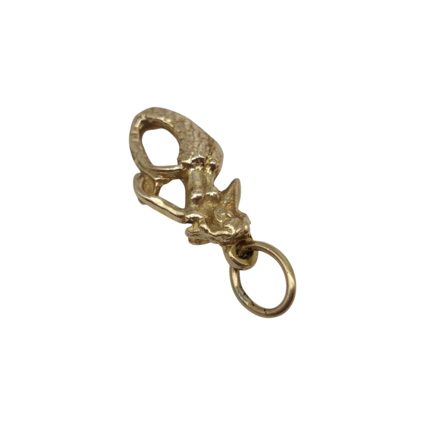 9ct 375 Yellow Gold Mermaid Charm 1965 L 1.6 cm 1.8 g.