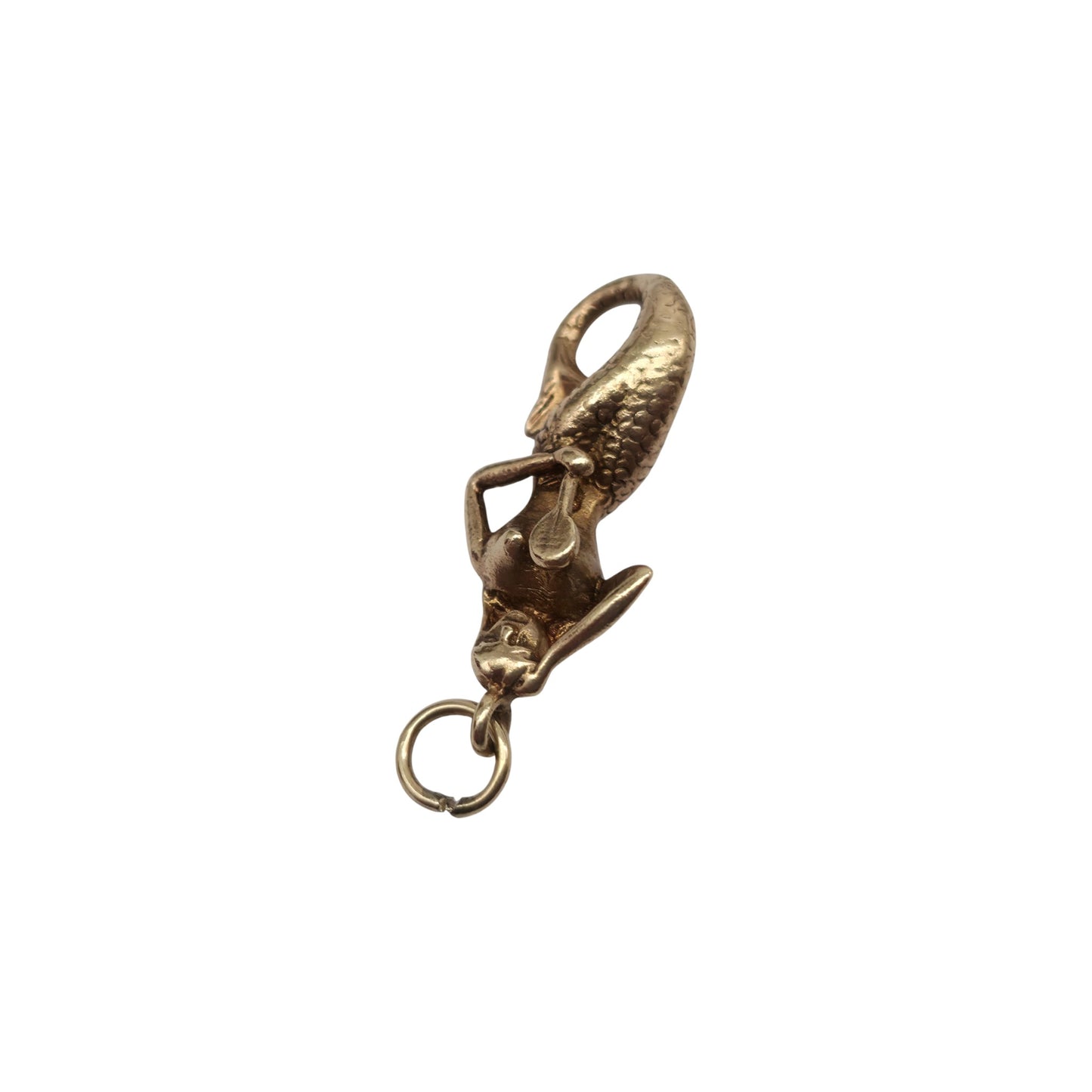 9ct 375 Yellow Gold Mermaid Charm 1962 L 2.3 cm 3.6 g.