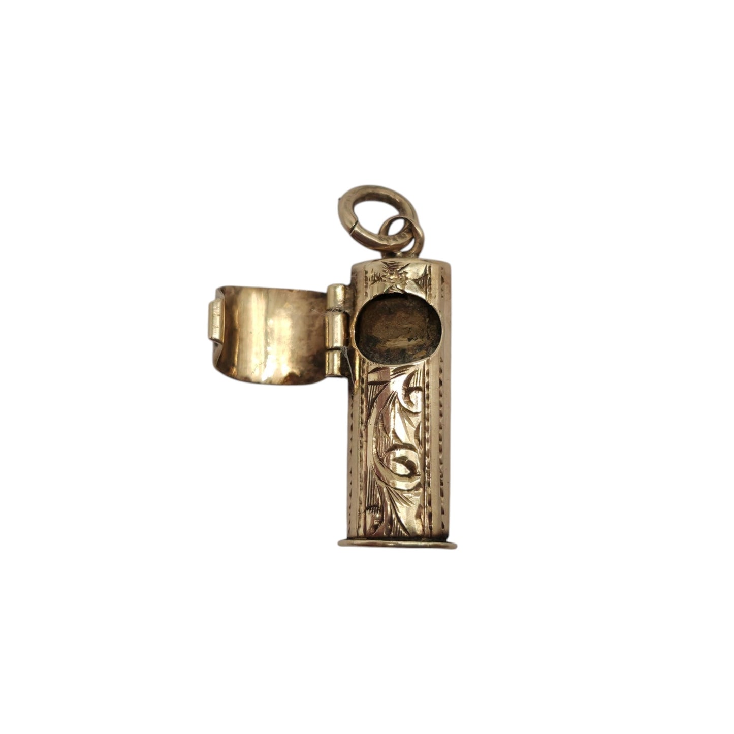 Chester 9ct 375 Yellow Gold Mezuzah Opening Charm 1957 L 1.5 cm 0.9 g.