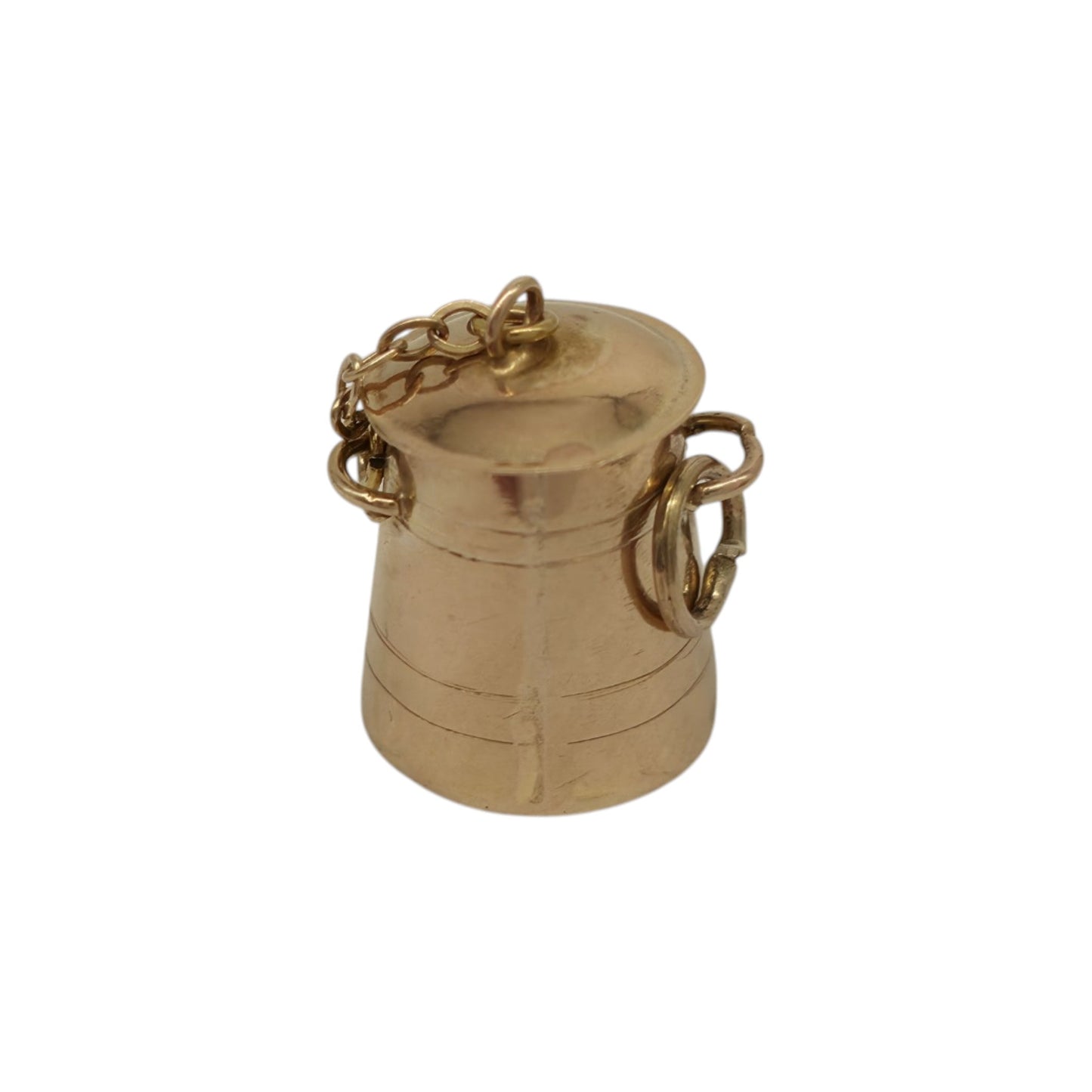 9ct 375 Yellow Gold Milk Jug Opening Charm 1959 L 1.2 cm 1.3 g.