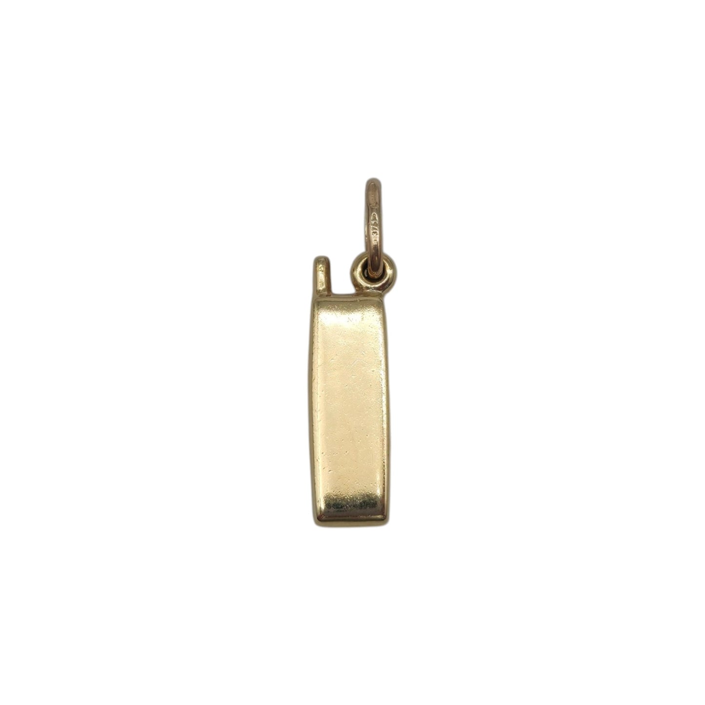 9ct 375 Yellow Gold Mobile Phone Charm L 1.9 cm 0.8 g.