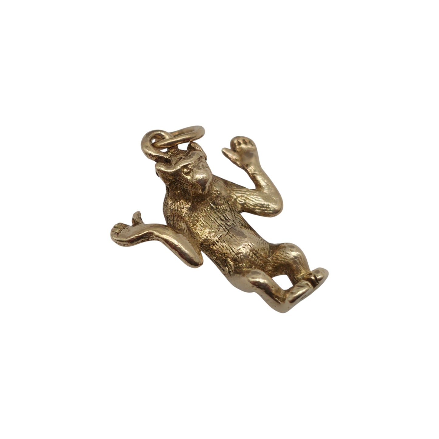 9ct 375 Yellow Gold Monkey Charm 1960 L 1.5 cm 2.7 g.
