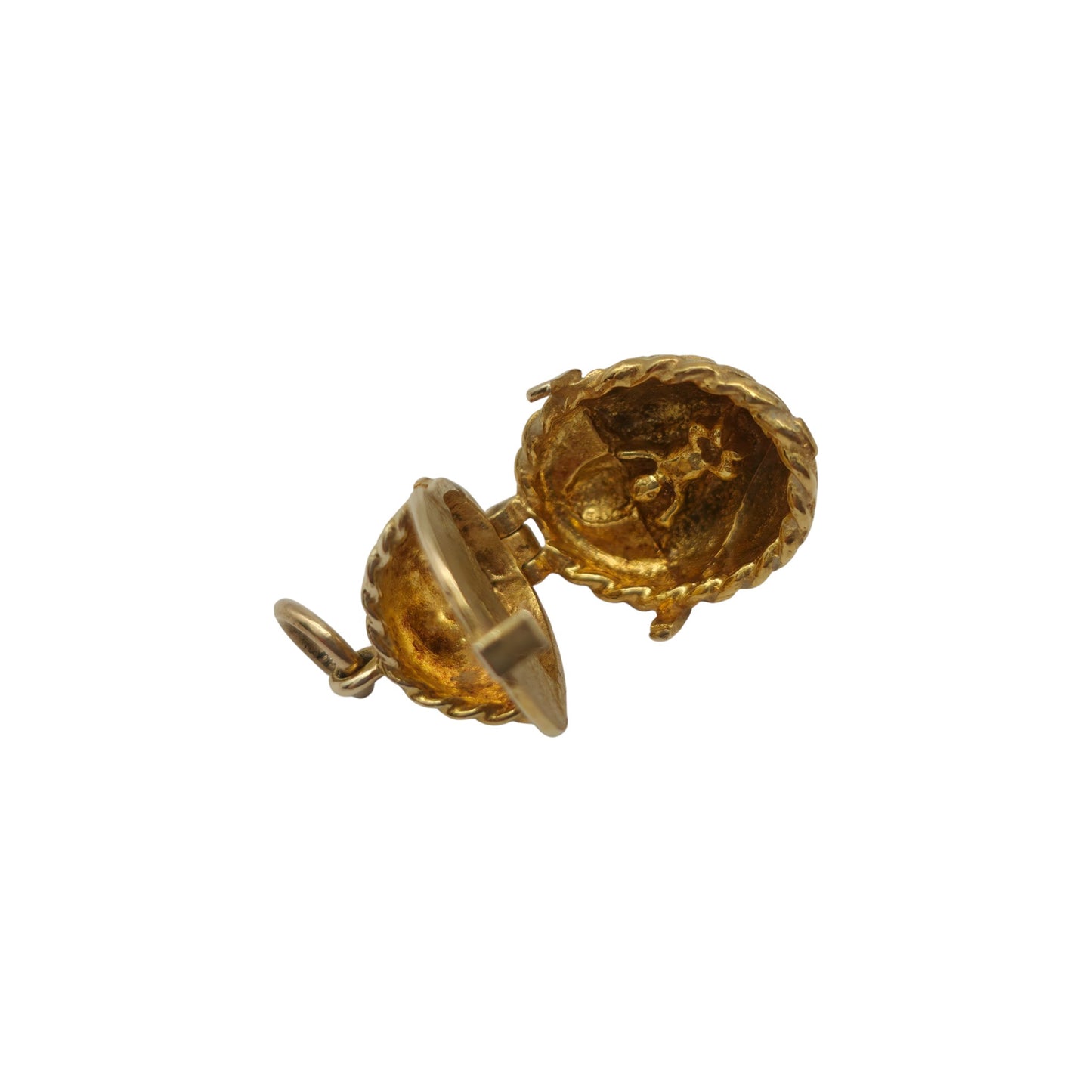 9ct 375 Yellow Gold Moses Basket Opening Charm 1967 L 1.6 cm 4.0 g.