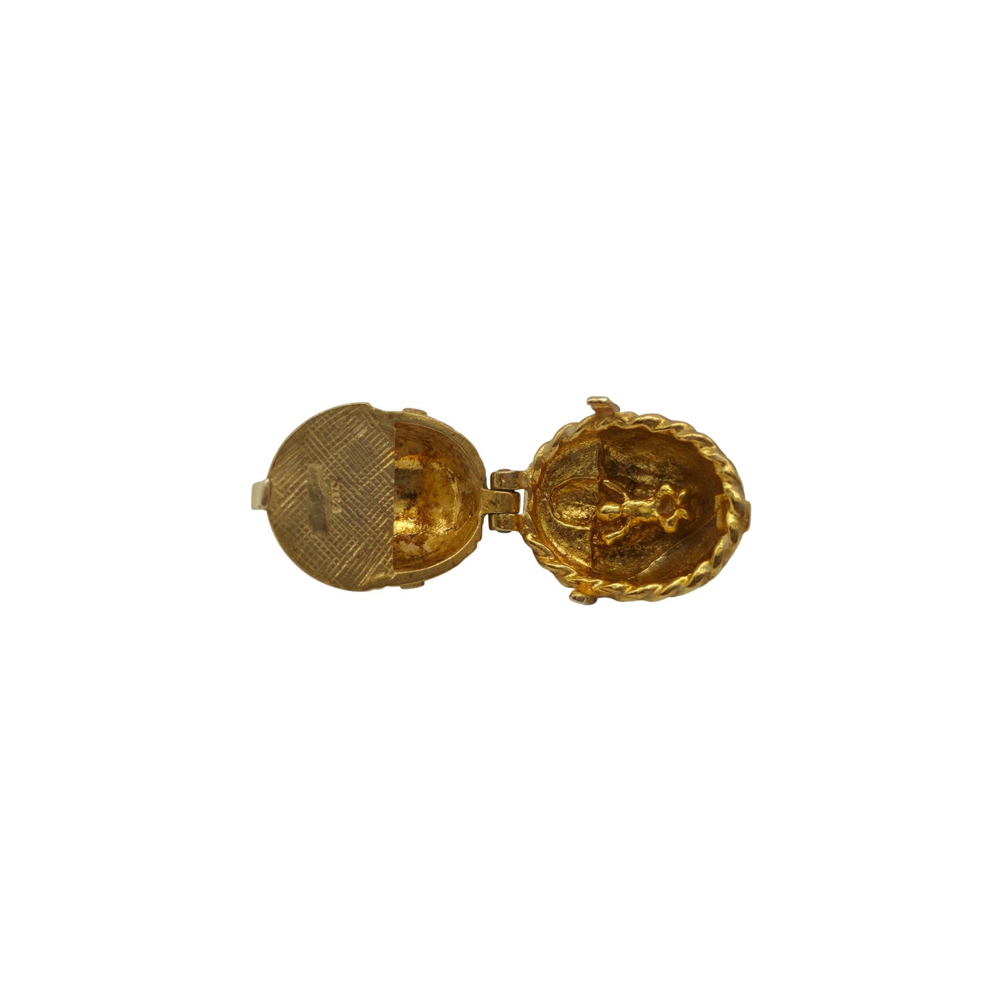 9ct 375 Yellow Gold Moses Basket Opening Charm 1967 L 1.6 cm 4.0 g.