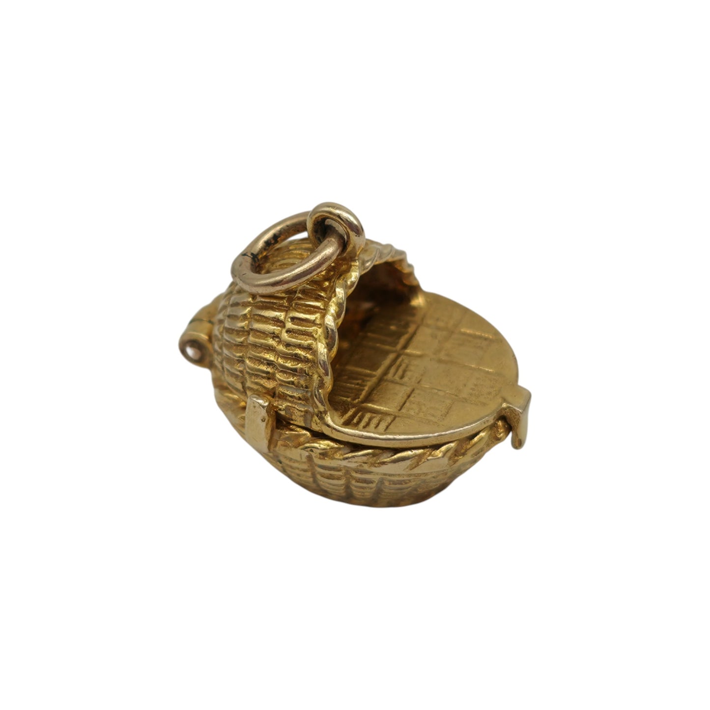 9ct 375 Yellow Gold Moses Basket Opening Charm 1967 L 1.6 cm 4.0 g.