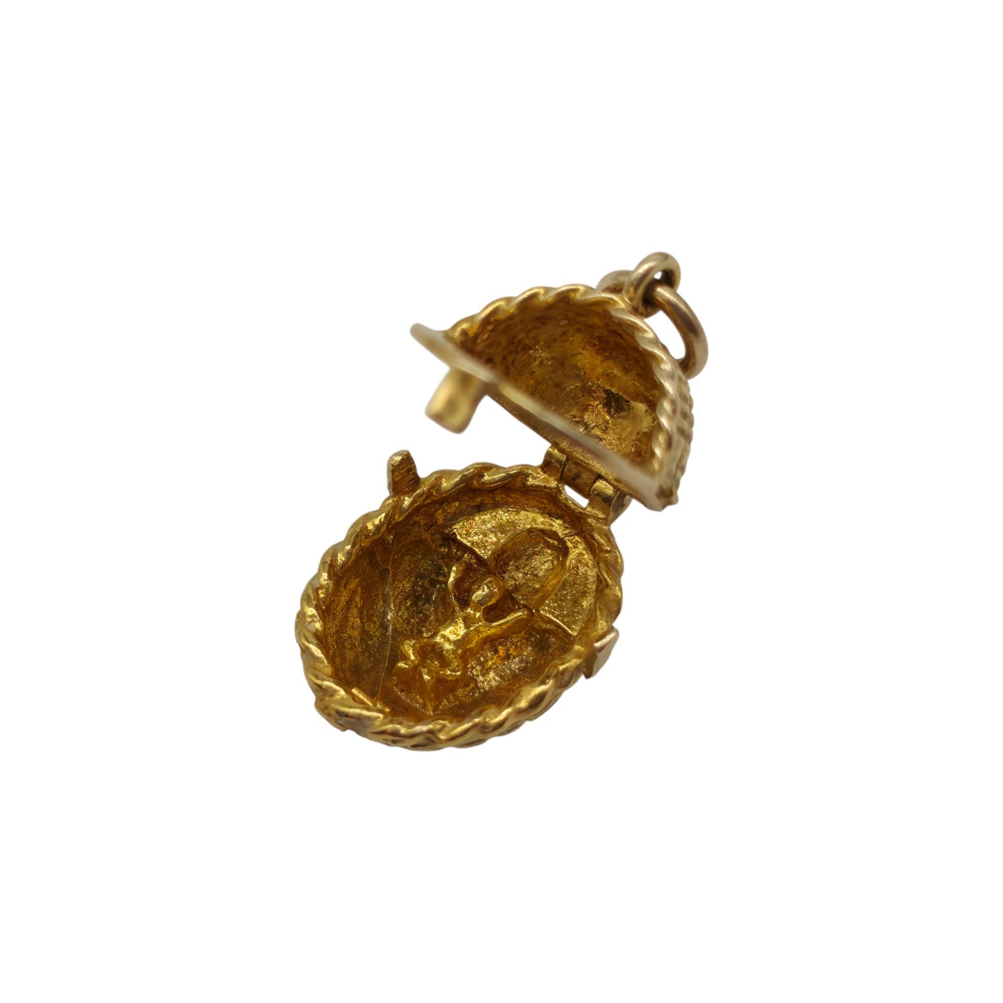 9ct 375 Yellow Gold Moses Basket Opening Charm 1967 L 1.6 cm 4.0 g.