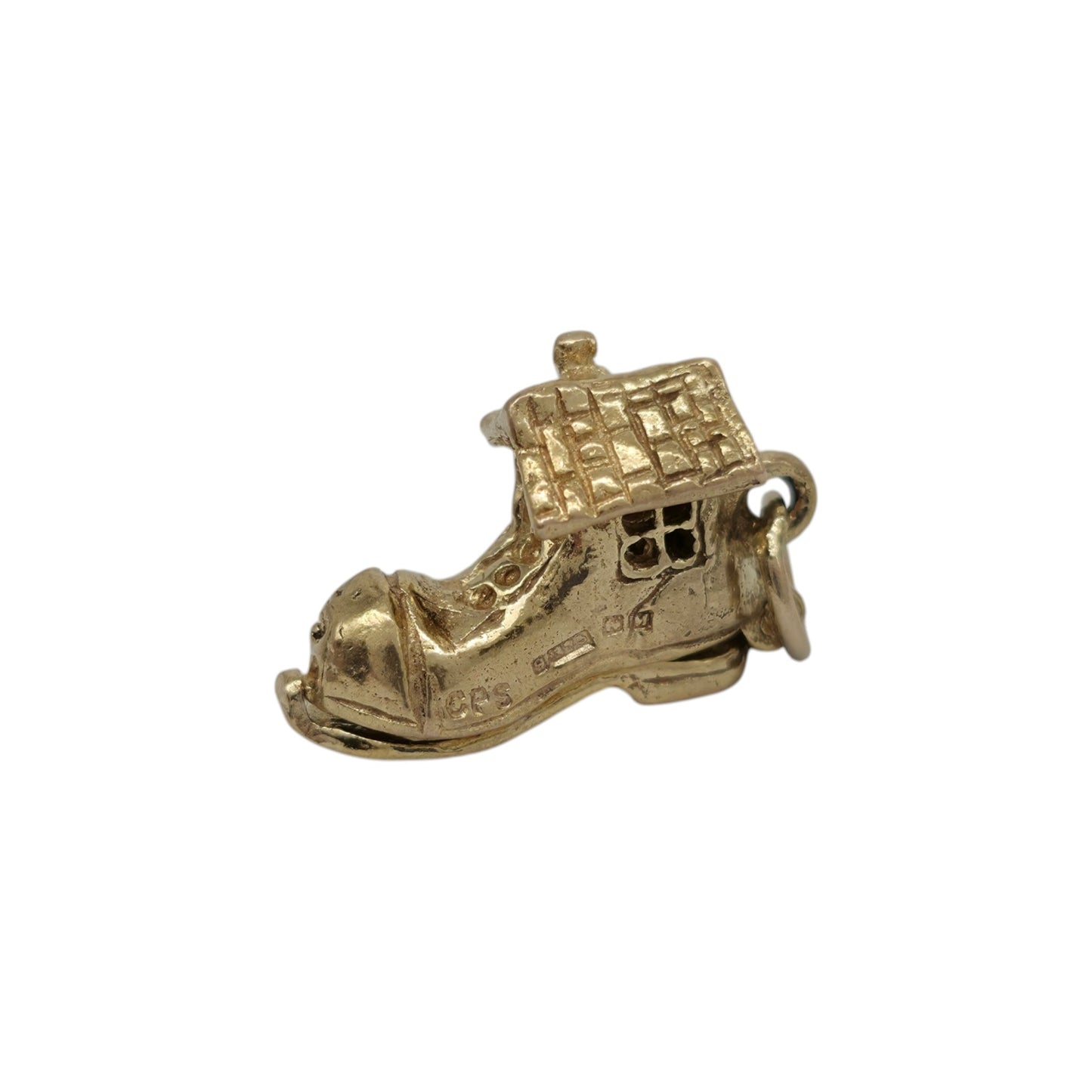9ct 375 Yellow Gold Mother Hubbard Opening Charm 1961 L 1.6 cm 2.9 g.