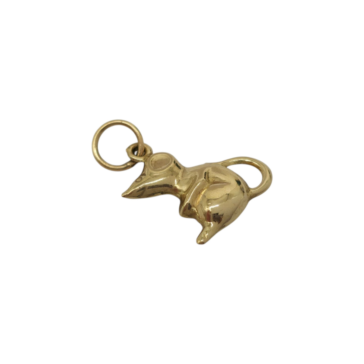 9ct Yellow Gold Mouse Charm L 0.9 cm 0.4 g.