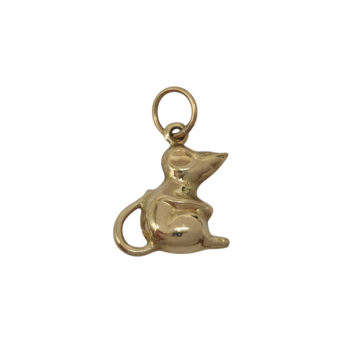 9ct Yellow Gold Mouse Charm L 0.9 cm 0.4 g.