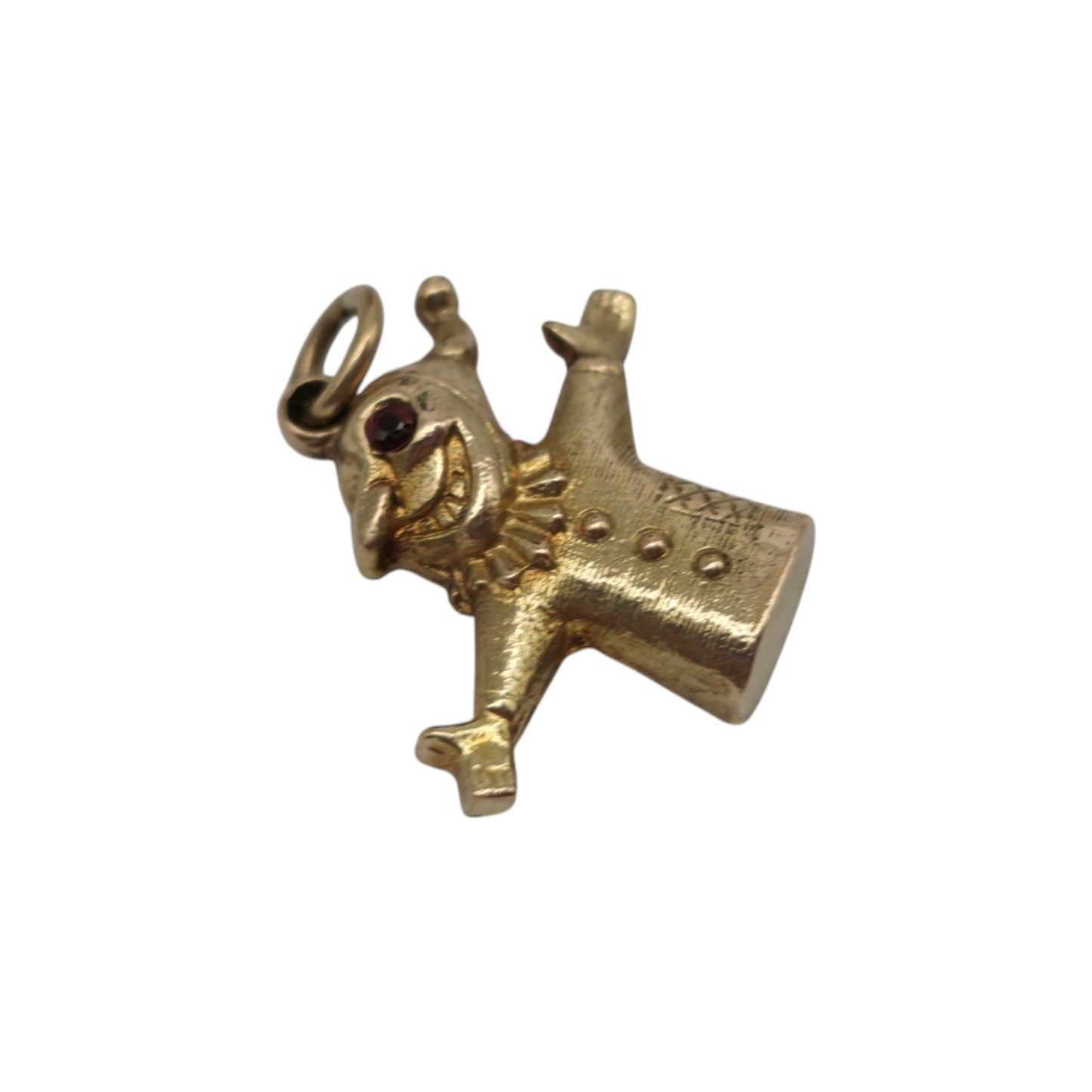 9ct 375 Yellow Gold Mr Punch Charm c.1960's L 1.6 cm 2.9 g.
