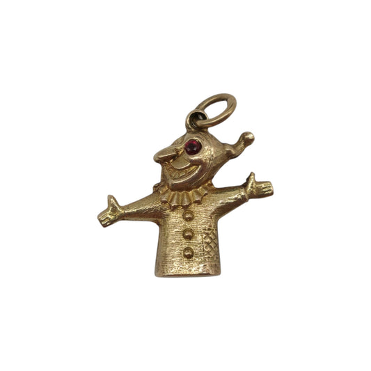 9ct 375 Yellow Gold Mr Punch Charm c.1960's L 1.6 cm 2.9 g.