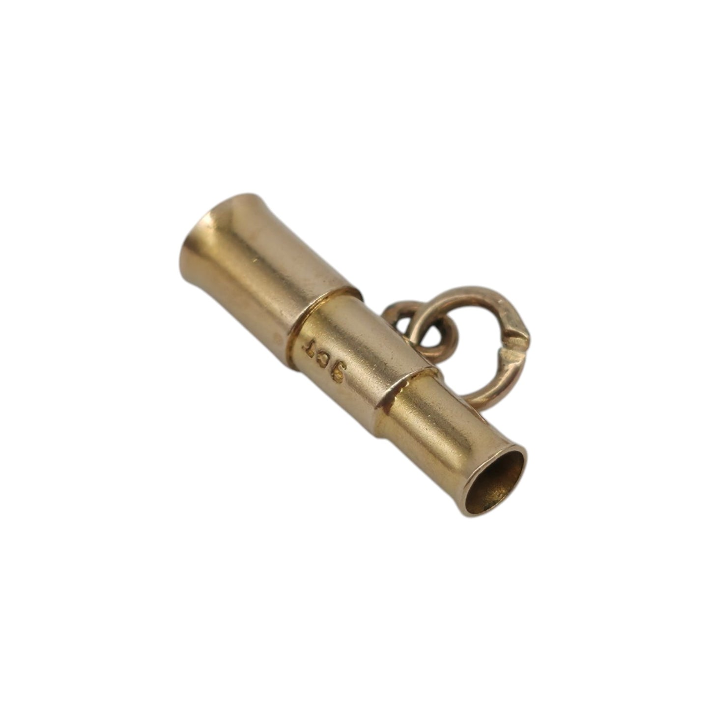 9ct Yellow Gold Naval Telescope Charm c.1960 L 1.5 cm 0.8 g.