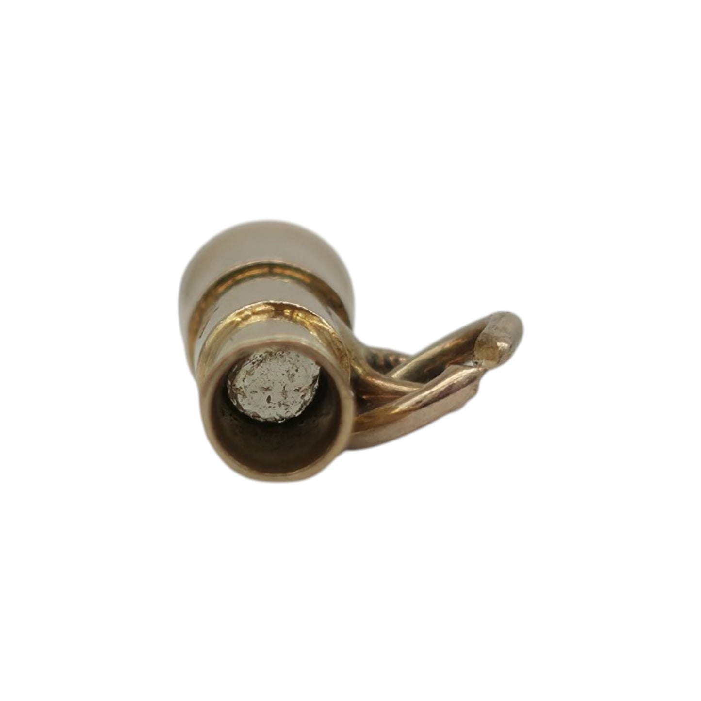 9ct Yellow Gold Naval Telescope Charm c.1960 L 1.5 cm 0.8 g.
