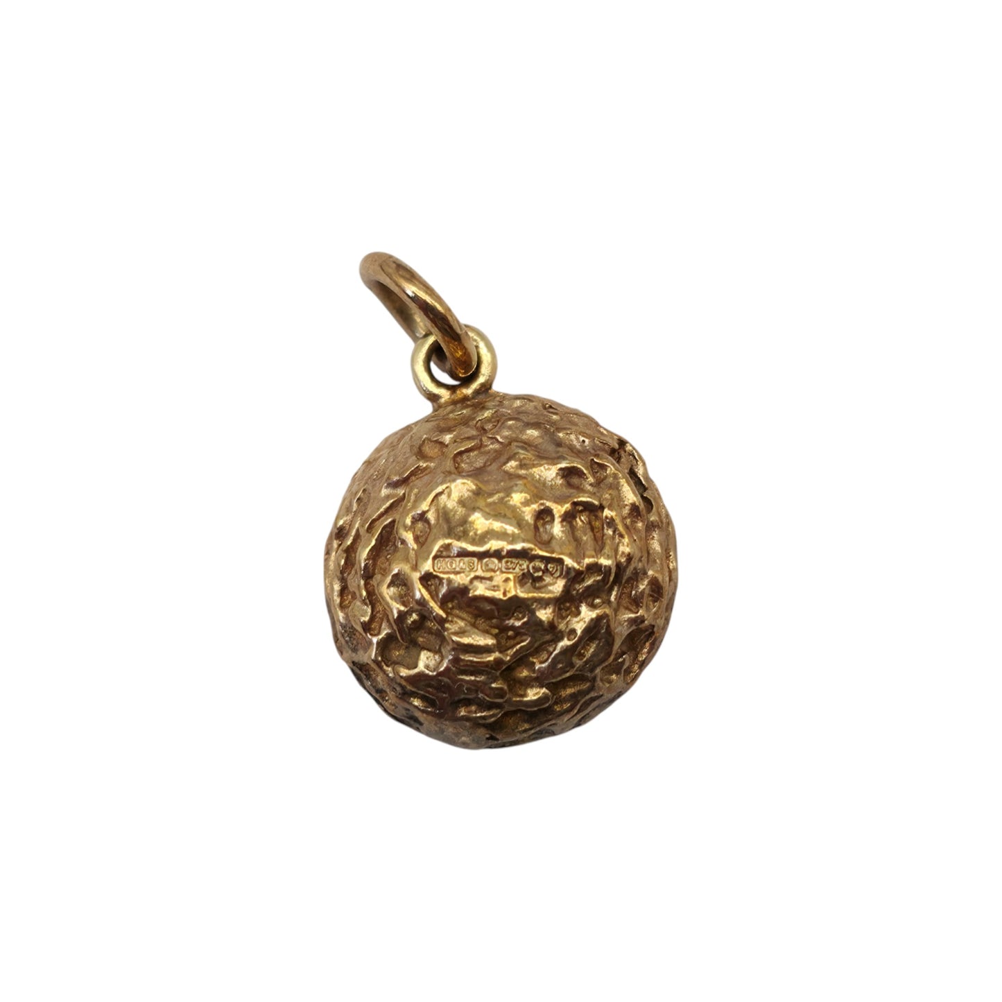 9ct 375 Yellow Gold Nest With Pearls Charm c.1980 L 1.1 cm 2.7 g.