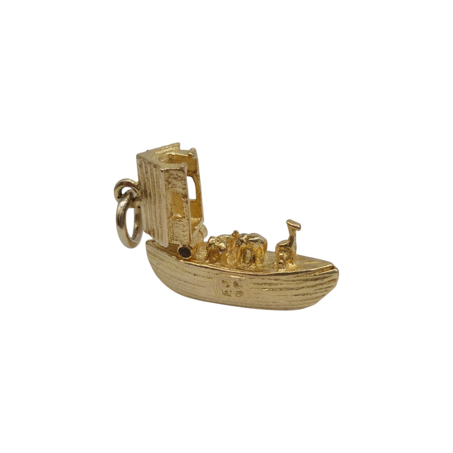 9ct 375 Yellow Gold Noah's Ark Opening Charm 1961 L 1.8 cm 3.9 g.