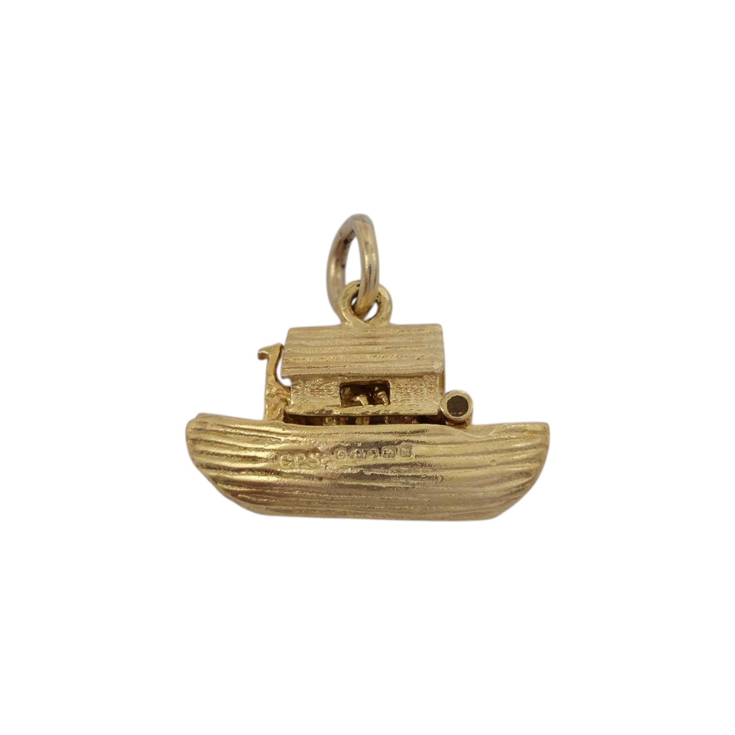9ct 375 Yellow Gold Noah's Ark Opening Charm 1961 L 1.8 cm 3.9 g.
