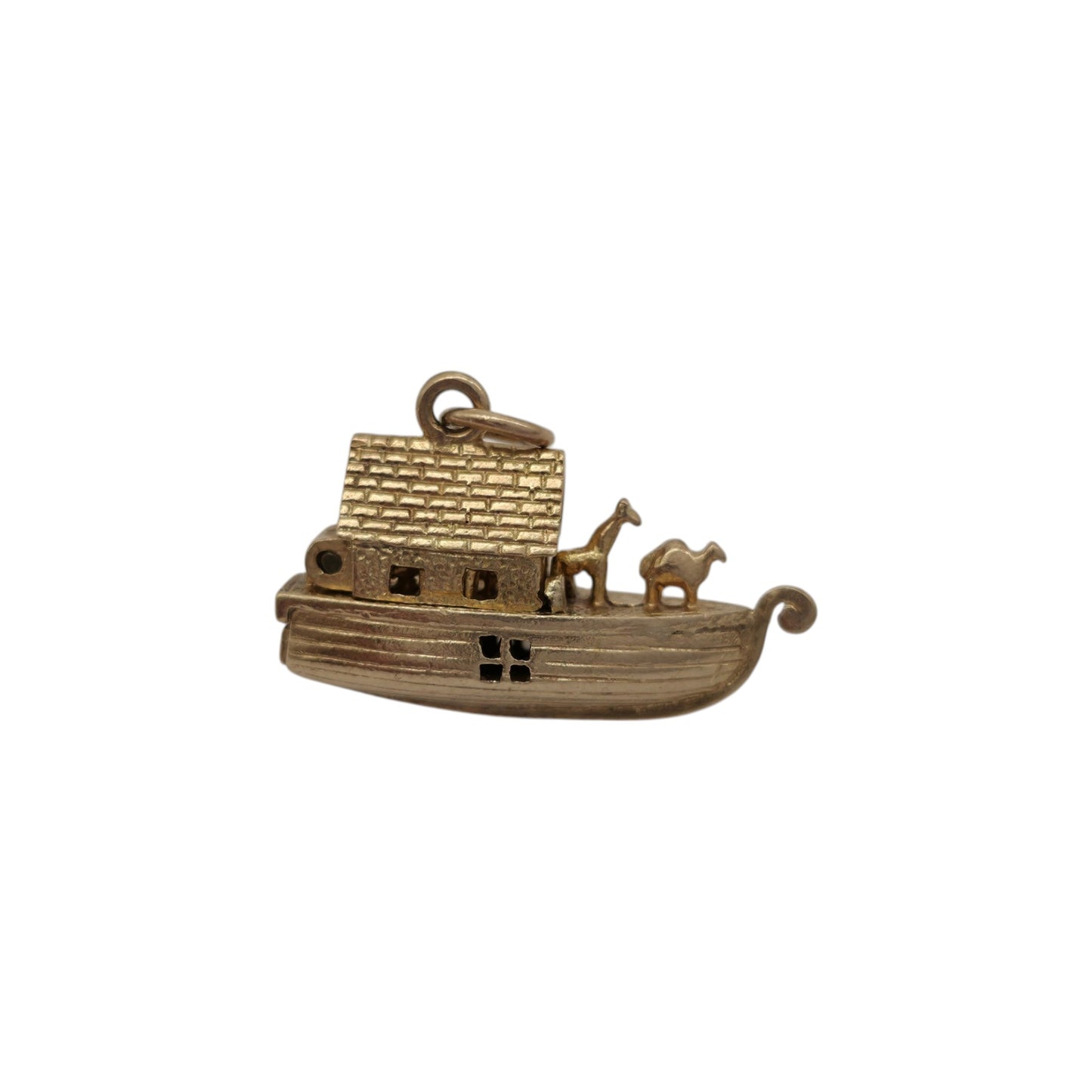 9ct 375 Yellow Gold Noah's Ark Opening Charm 1962 L 2.2 cm 3.5 g.