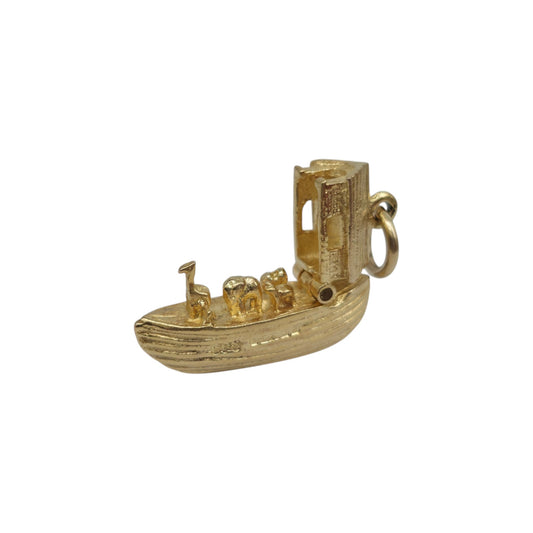 9ct 375 Yellow Gold Noah's Ark Opening Charm 1961 L 1.8 cm 3.9 g.