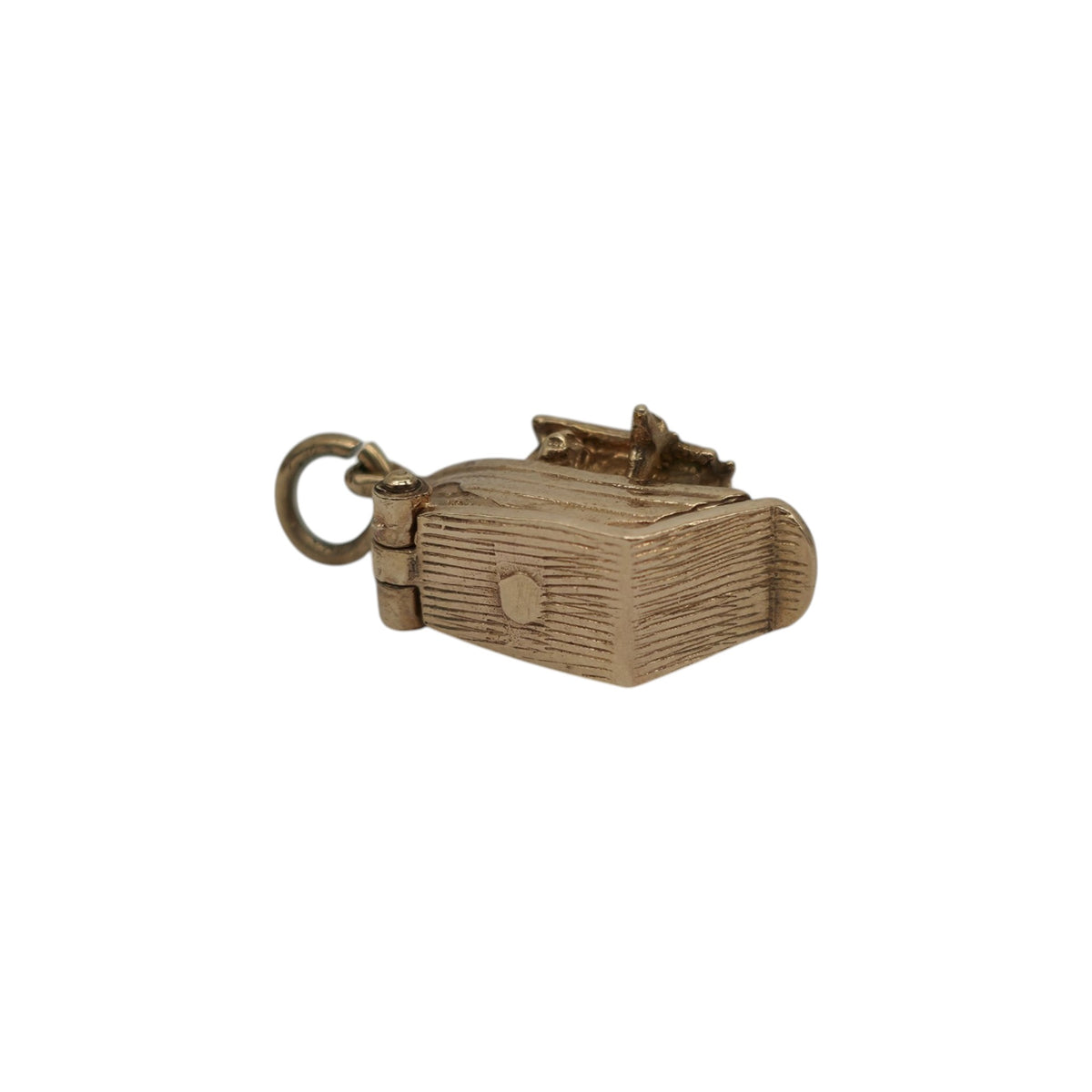 9ct 375 Yellow Gold Noah's Ark Opening Charm 1972 L 1.5 cm 3.1 g.