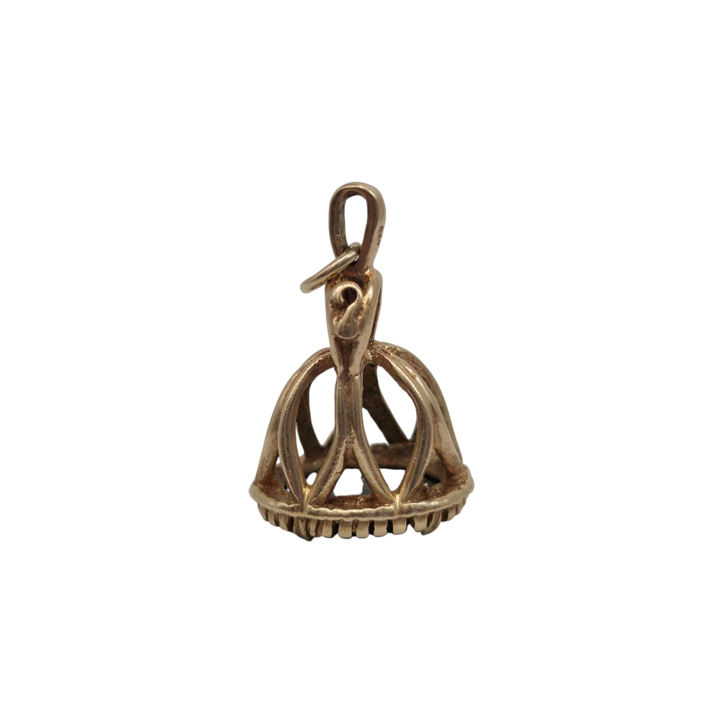 9ct 375 Yellow Gold Seal Fob With Onyx 1977 L 2.2 cm 3.5 g.