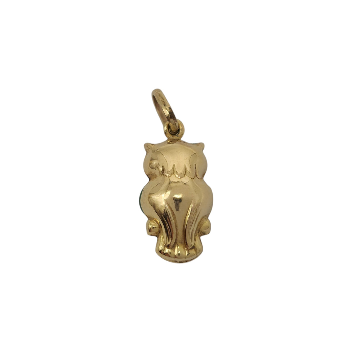 9ct 375 Yellow Gold & Enamel Owl Charm L 1.5 cm 1.2 g.