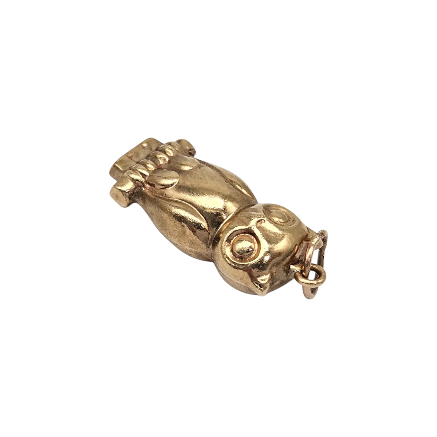 9ct 375 Yellow Gold Owl Charm L 2.0 cm 0.8 g.