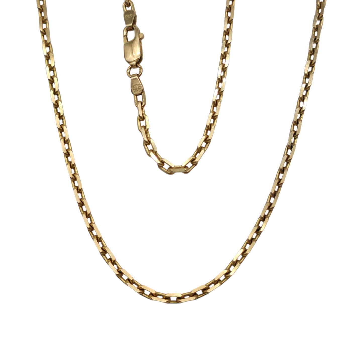 9ct 375 Yellow Gold Paperclip Chain L 51.3 cm 13.1 g.